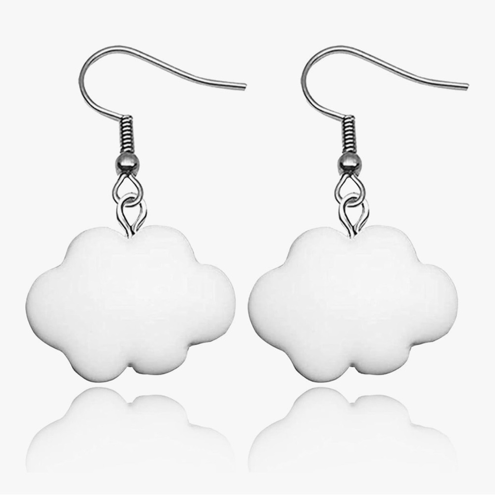 NWT Resin Cloud Dangle Earrings